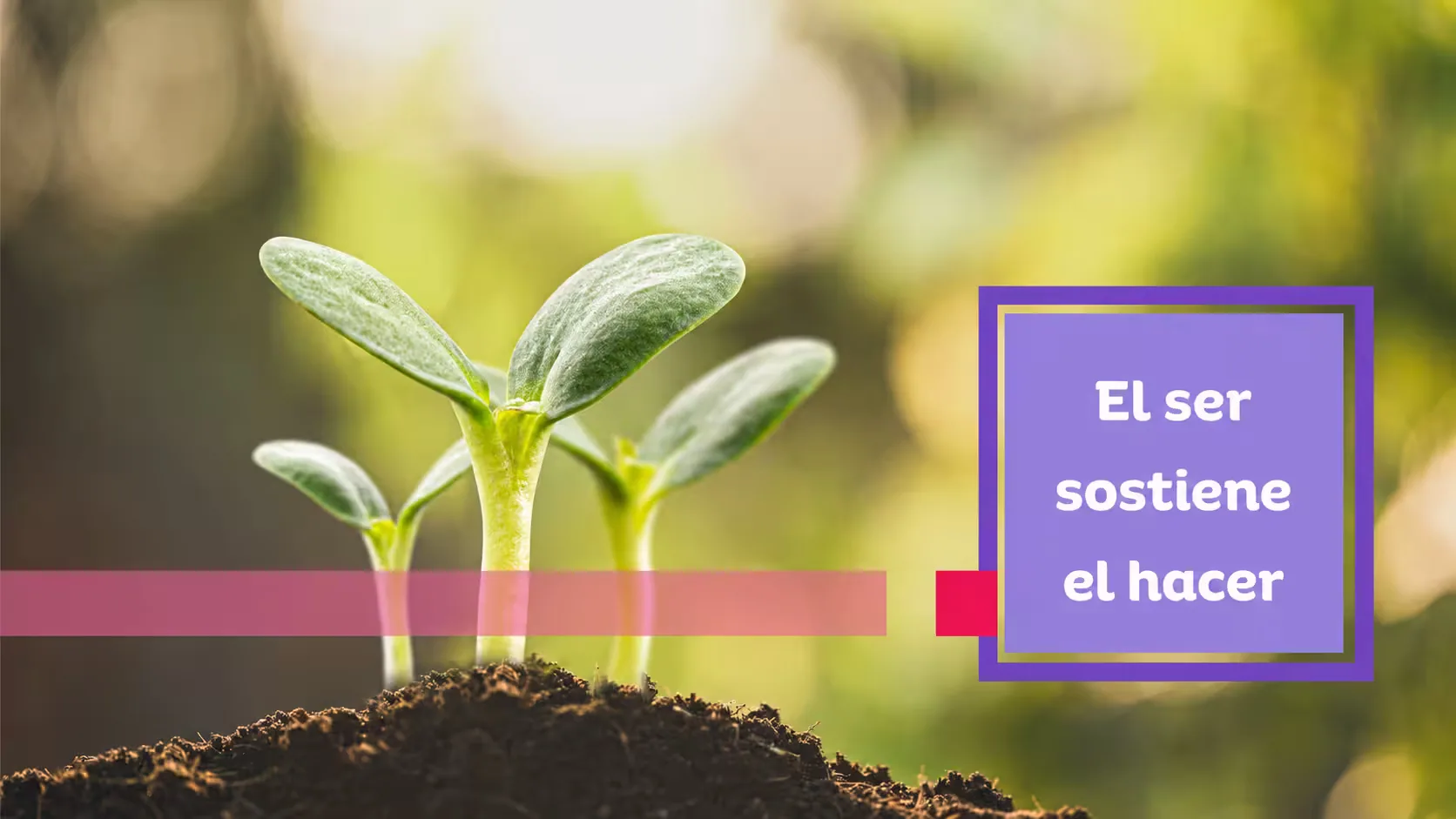 El ser sostiene el hacer